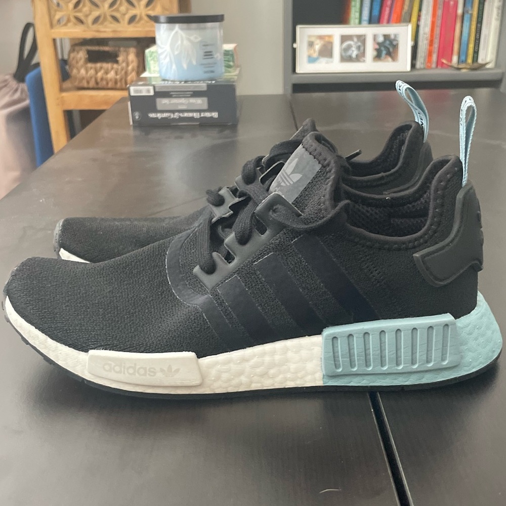Women’s Adidas NMD Black & Light Blue - Picture 3 of 6